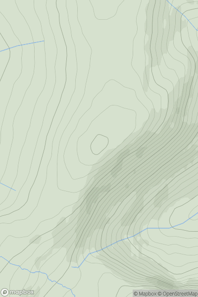 Thumbnail image for Yr Allt [Llandovery to Monmouth] showing contour plot for surrounding peak